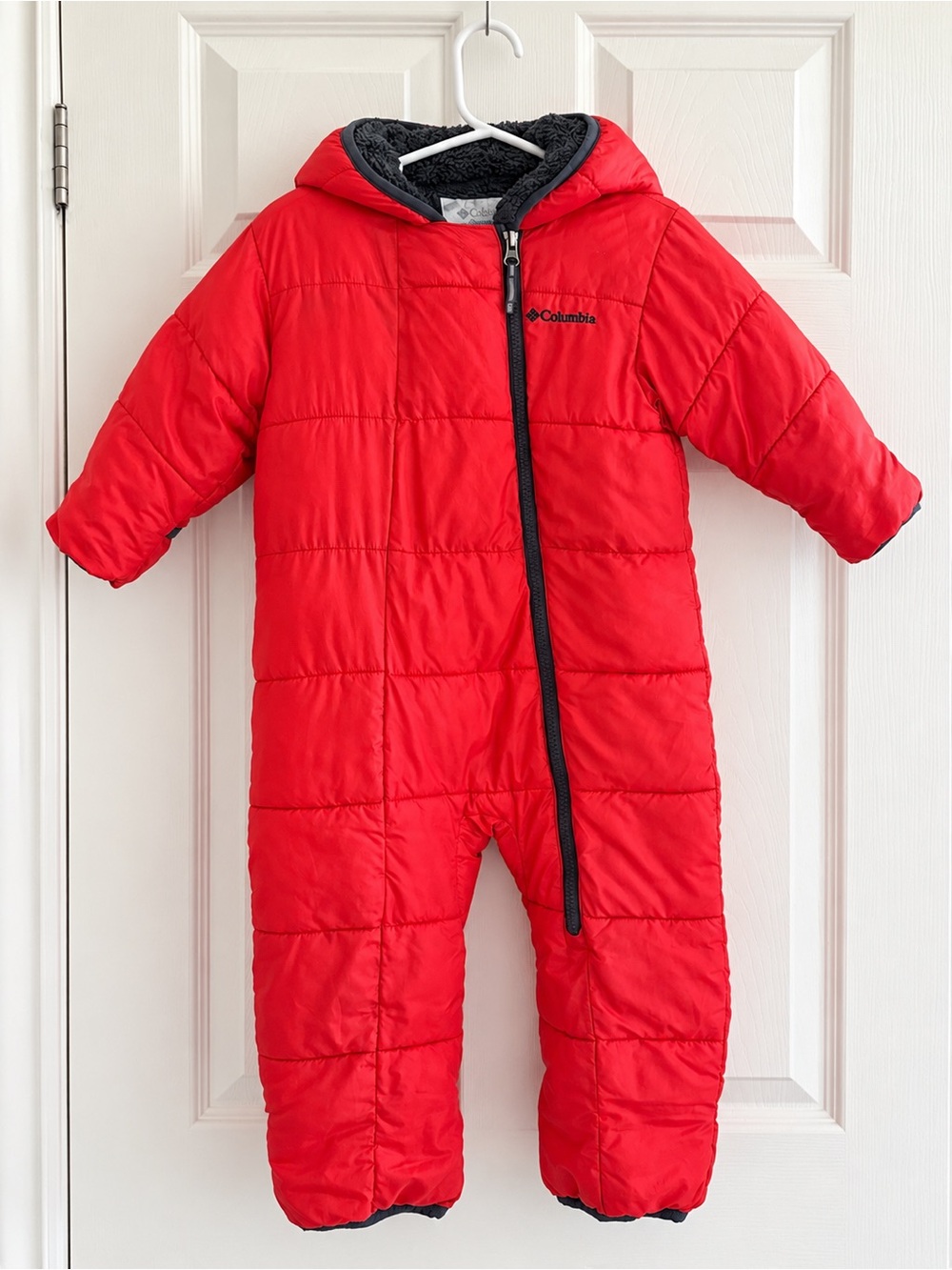 Columbia 18–24M Red Fleece-Lined Snowsuit